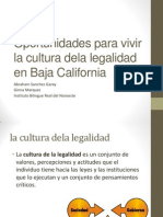 Oportunidades para Vivir La Cultura Dela Legalidad