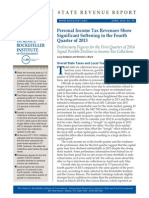 Personal Income Tax Revenues Show Significant Softening in The Fourth Quarter of 2013