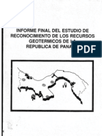 Informe Sobre Estudio Geotermico en Panama