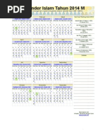 Combined Gregorian and Islamic Calendar | PDF | Moon | Teaching Mathematics