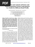 Simulation of Passive and Active Suspension