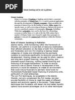 Download Islamic Banking and its role in pakistan by Amir Sajjad Khan SN22100192 doc pdf