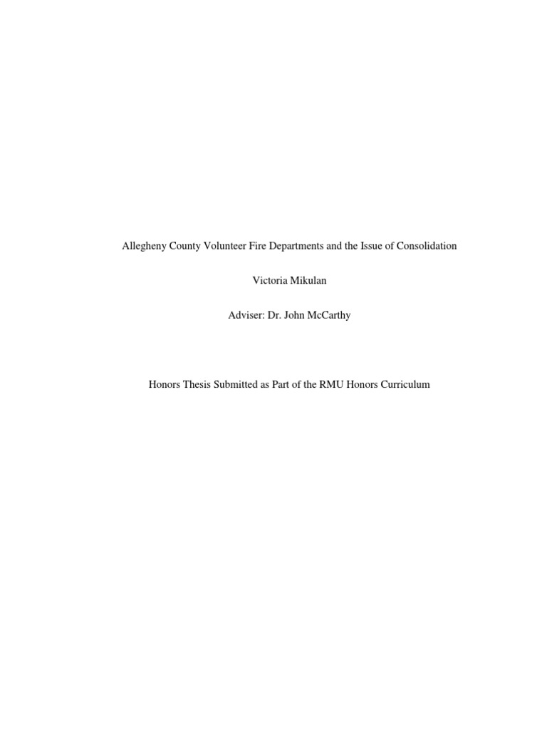 thesis Firefighter Fire Department