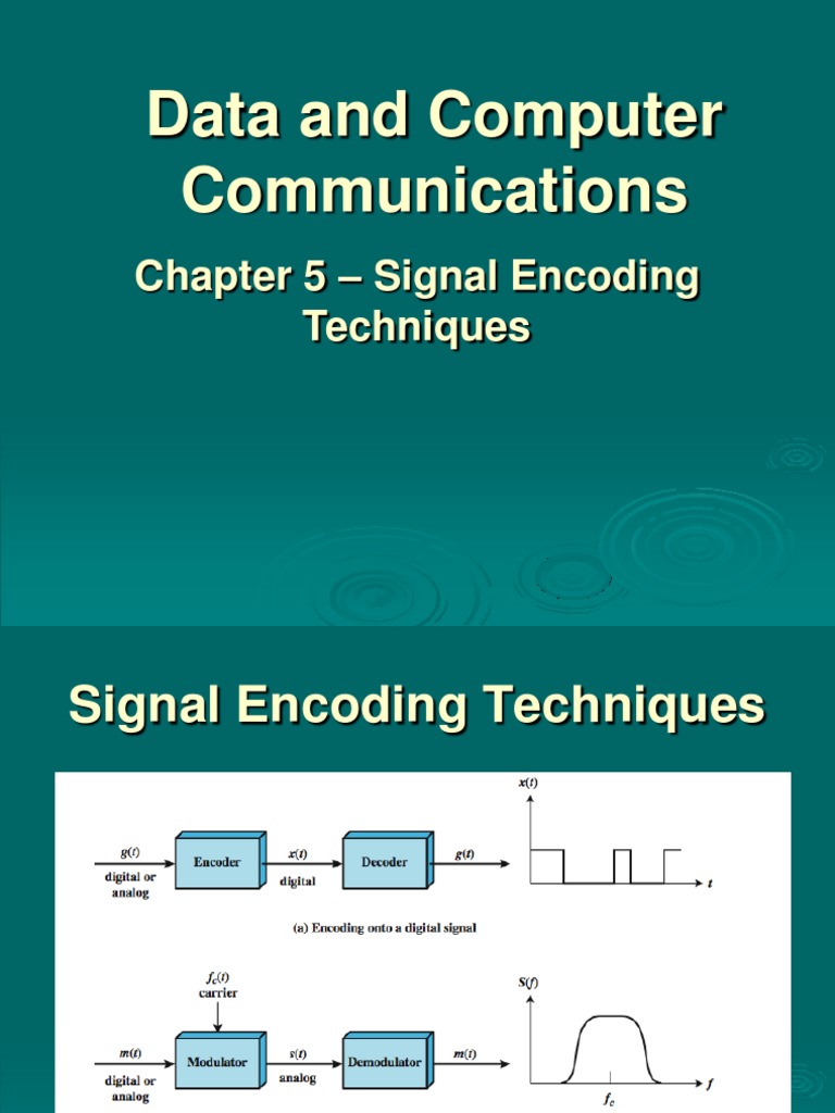 Encoding Digital and Analog Signals A Comparison of Signal Encoding