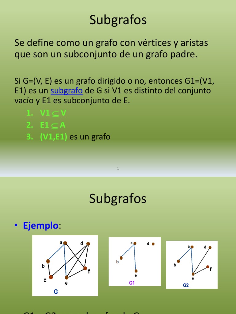 Subgrafos y sus Tipos Específicos | PDF
