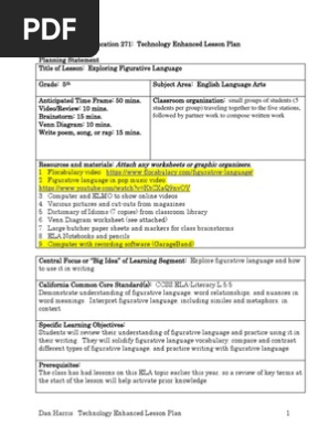 tech enhanced lesson plan
