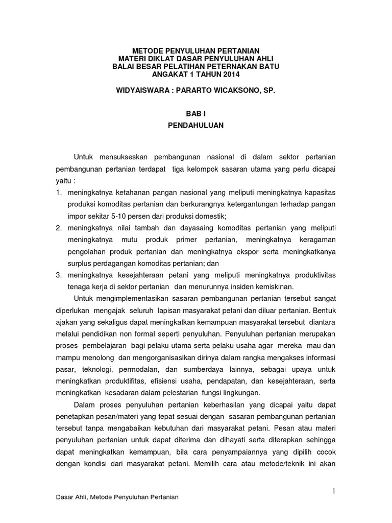 Materi Metode Penyuluhan Pertanian Pdf