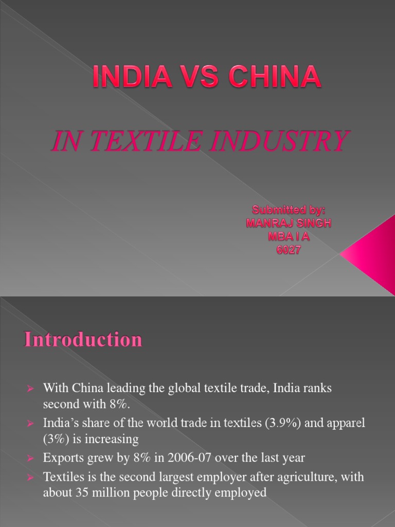 textile industry ppt Textiles Cotton