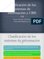 Clasificación de Los Sistemas de Información y CBIS