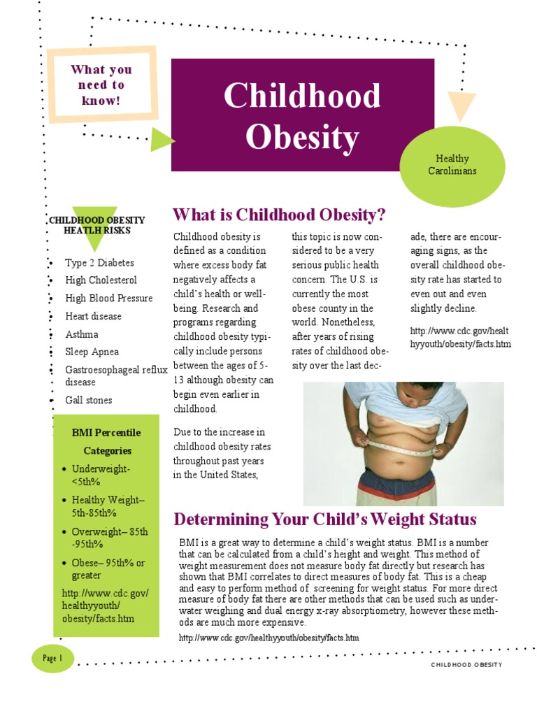 Understanding Childhood Obesity Risks | PDF | Childhood Obesity | Obesity