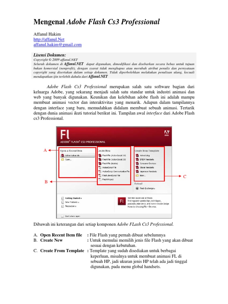 Mengenal Adobe Flash Cs3 Profesional PDF | PDF | Komputer