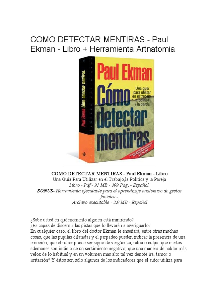 Como Detectar Mentiras | PDF