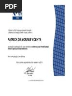Introdução Ao Private Equity - FGV ( 40 Horas, Em 09-2013) - Patrick de Moraes Vicente - Araruama - RJ - Brasil