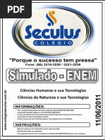 Simulado Enem - Ciências Humanas e Suas Tecnologias e Ciências Da Natureza e Suas Tecnologias