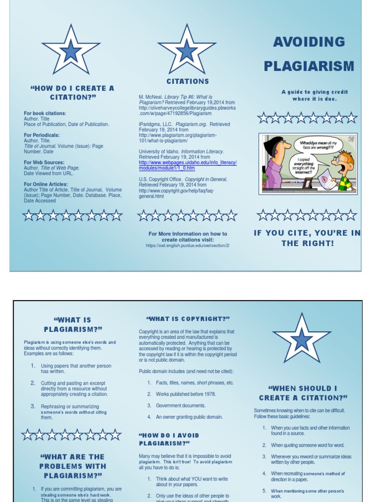 brochure assignment Plagiarism Citation