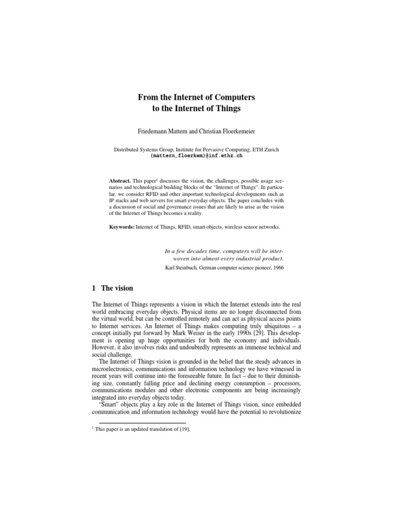 Internet of Things | PDF