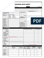 Personal Data Sheet (Revised 2005)