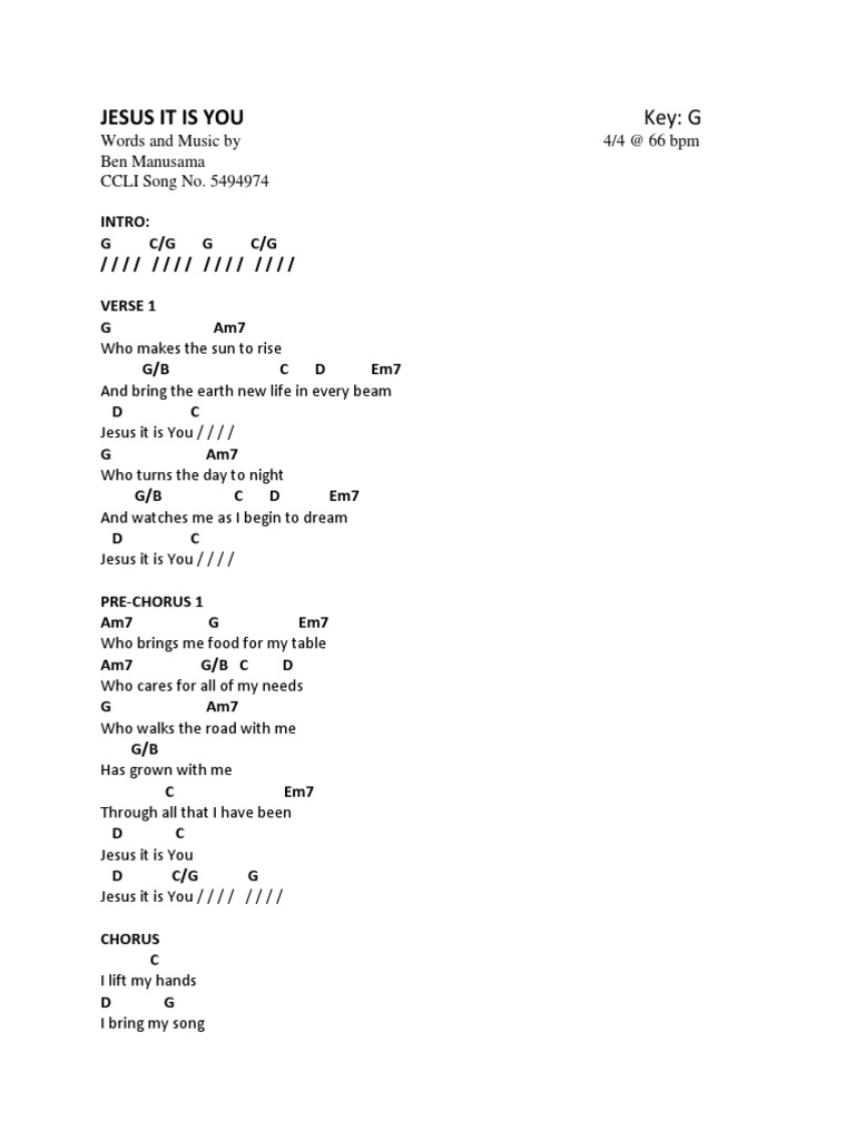 Jesus it is you pdf