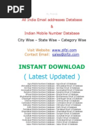 Download Email ID Database in India-Email Addresses List Online-s1 by ZifziInfot SN221114354 doc pdf