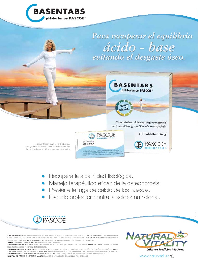 Basentabs: Equilibrio ácido-base | PDF | Alimentos | Comida y bebida