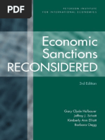 Gary Clyde Hufbauer, Jeffrey J. Schott, Kimberly Ann Elliott, Barbara Oegg Economic Sanctions Reconsidered 2008