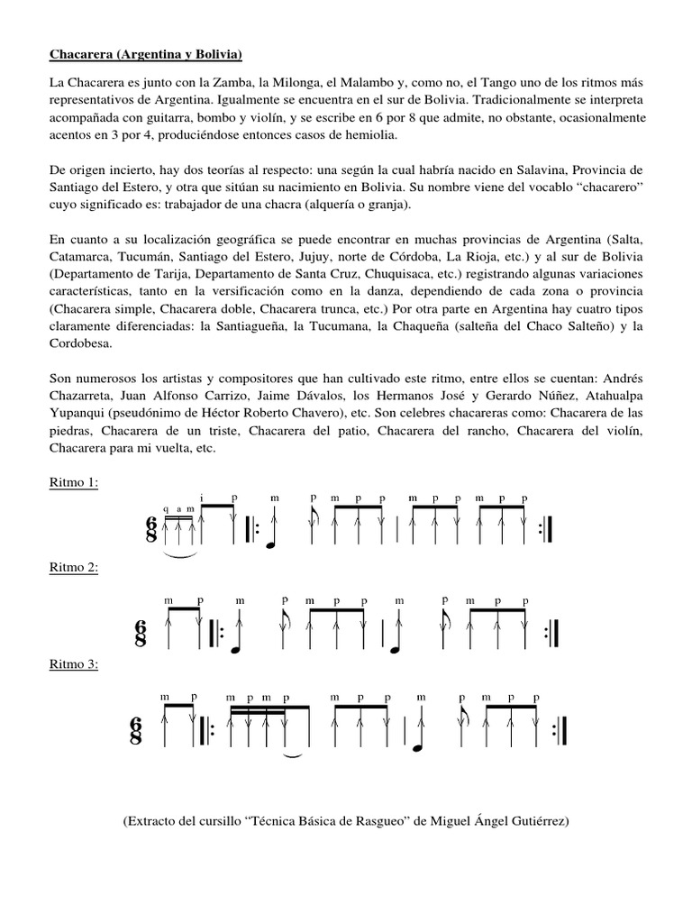 Ritmo de Chacarera | PDF