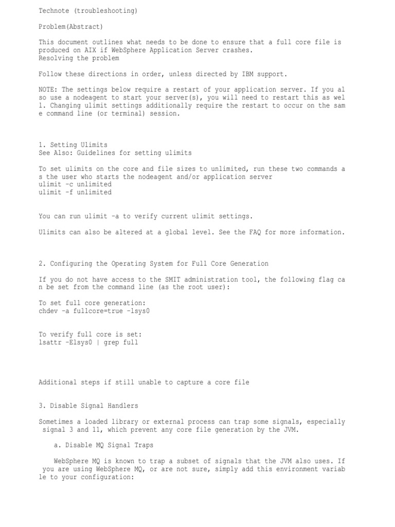 Full Core Dump1 | PDF | Computer File | Operating System