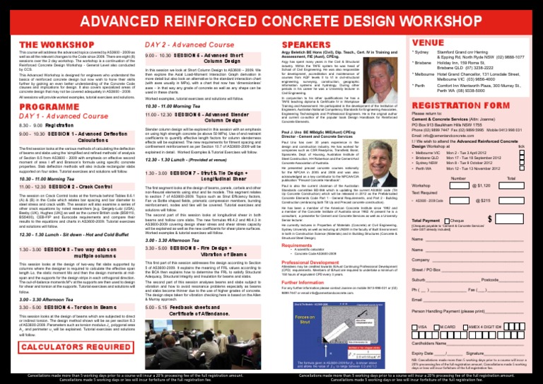CCS Advanced Reinforced Concrete Design Workshop 2012 | PDF