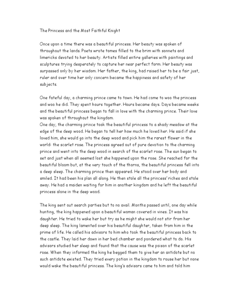 The Princess and Her Faithful Knight | PDF | Mystery, Thriller & Crime ...