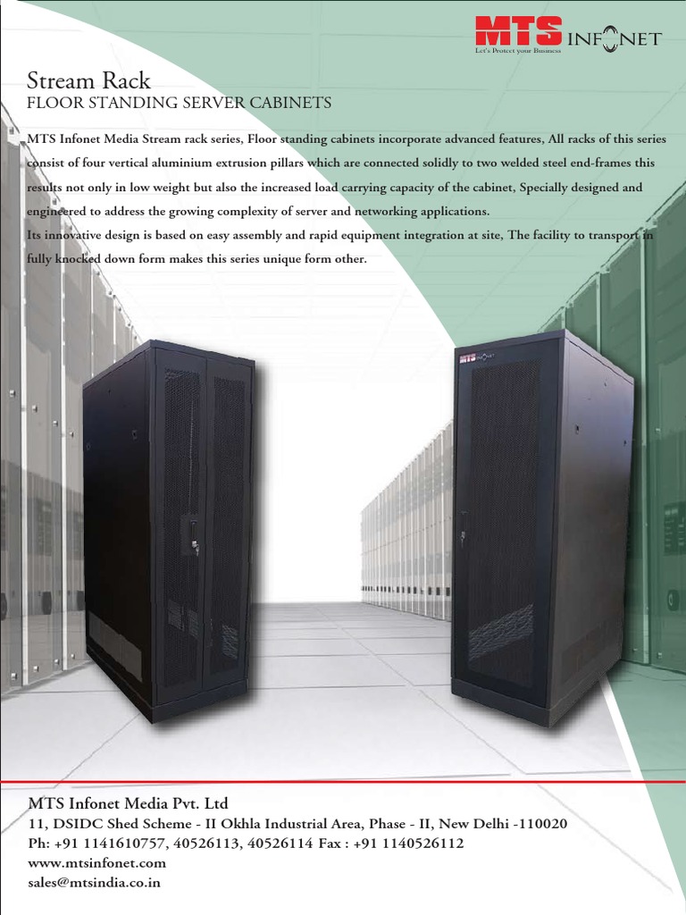 MTS Stream Rack Specifications | PDF | Cabinetry | Extrusion
