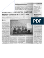 Juventudes Comunistas de Antequera - Presentación a los medios (periódico La Crónica)