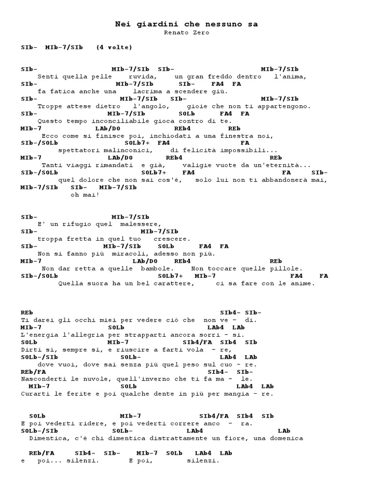 ZERO Nei Giardini Che Nessuno Sa PDF
