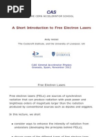 A Short Introduction To Free Electron Lasers: The Cern Accelerator School