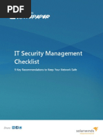 It Security Management Checklist