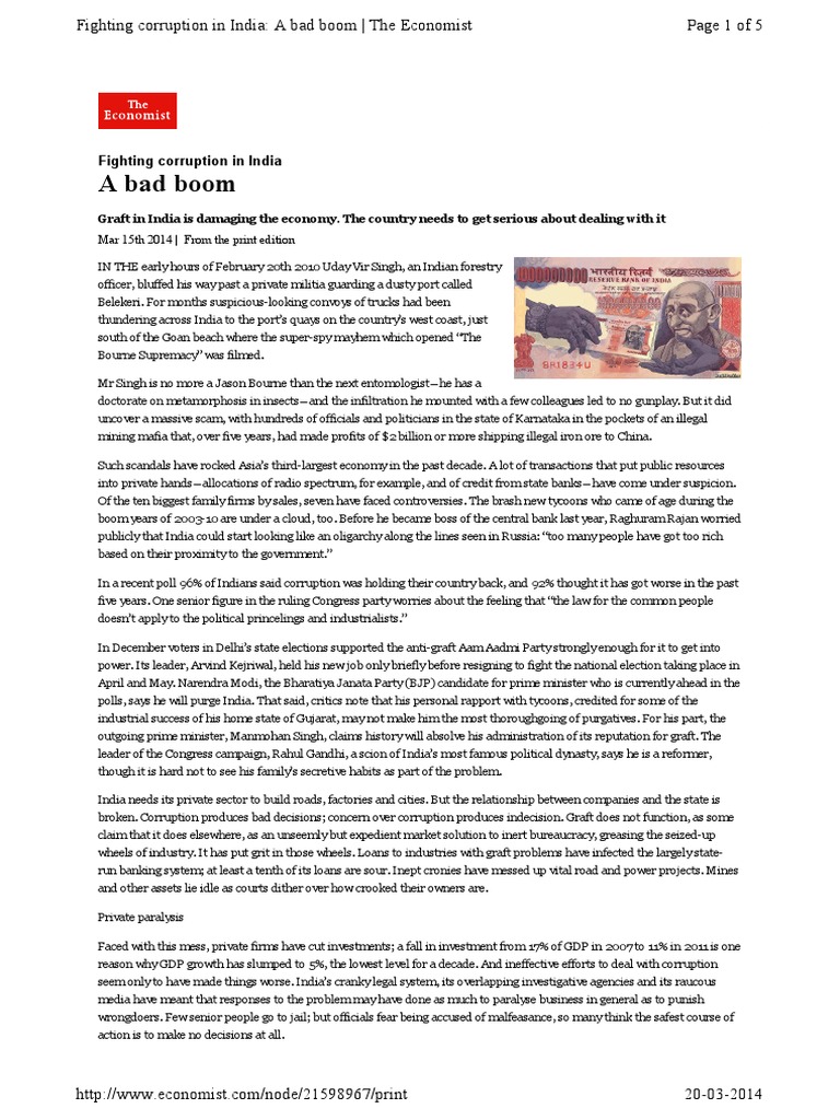 Government corruption essay image