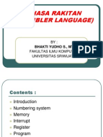 Bahasa Rakitan (Assembler Language) : BY: Fakultas Ilmu Komputer Universitas Sriwijaya
