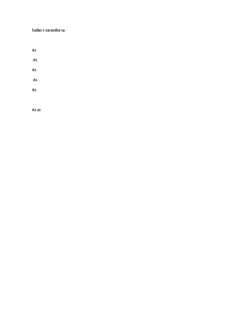 Sadas Document Overview | PDF