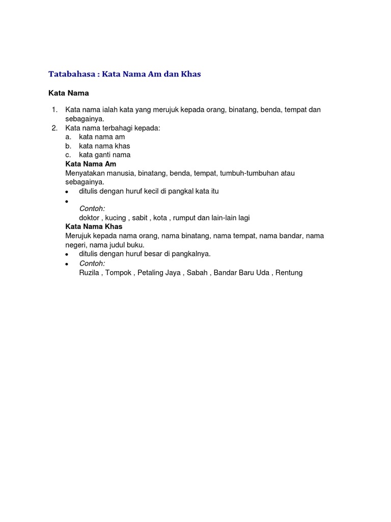 Kata Nama Am Khas Pdf