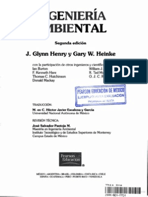 Ingenieria Ambiental 2 Ed J Glynn Henry Gary W Heinke