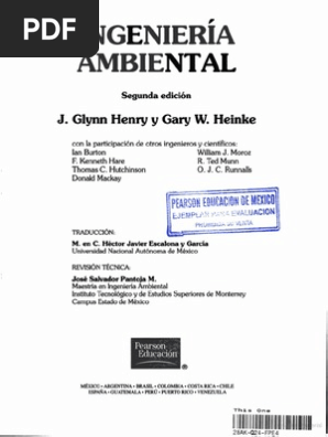 Ingenieria Ambiental 2 Ed J Glynn Henry Gary W Heinke