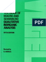 Vogel's Textbook of Macro and Semimicro Qualitative Inorganic Analysis