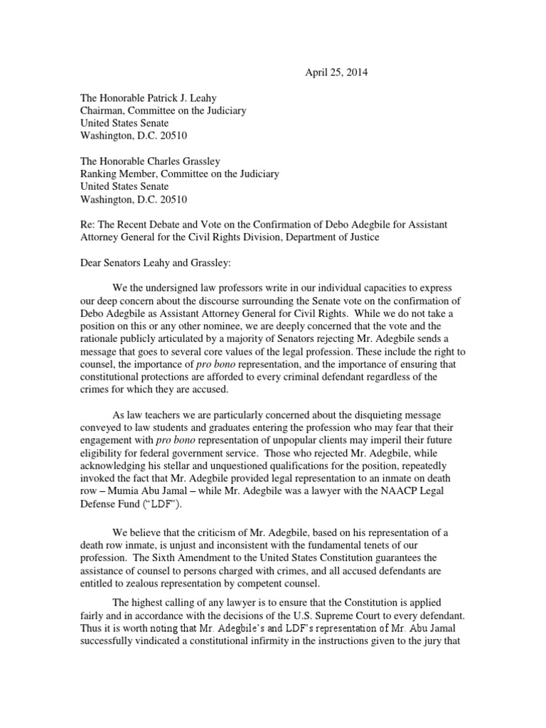 Law Professors Letter Lawyer United States Constitution Free 30