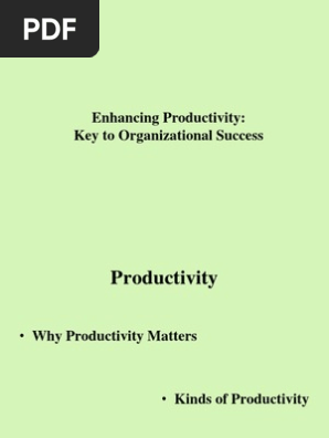 Productivity