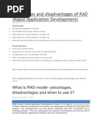 Download Advantages and Disadvantages of RAD by Hanumantha Rao Mallela SN221190665 doc pdf