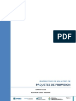 Instructivo de Solicitud de Paquetes de Provision - 2014