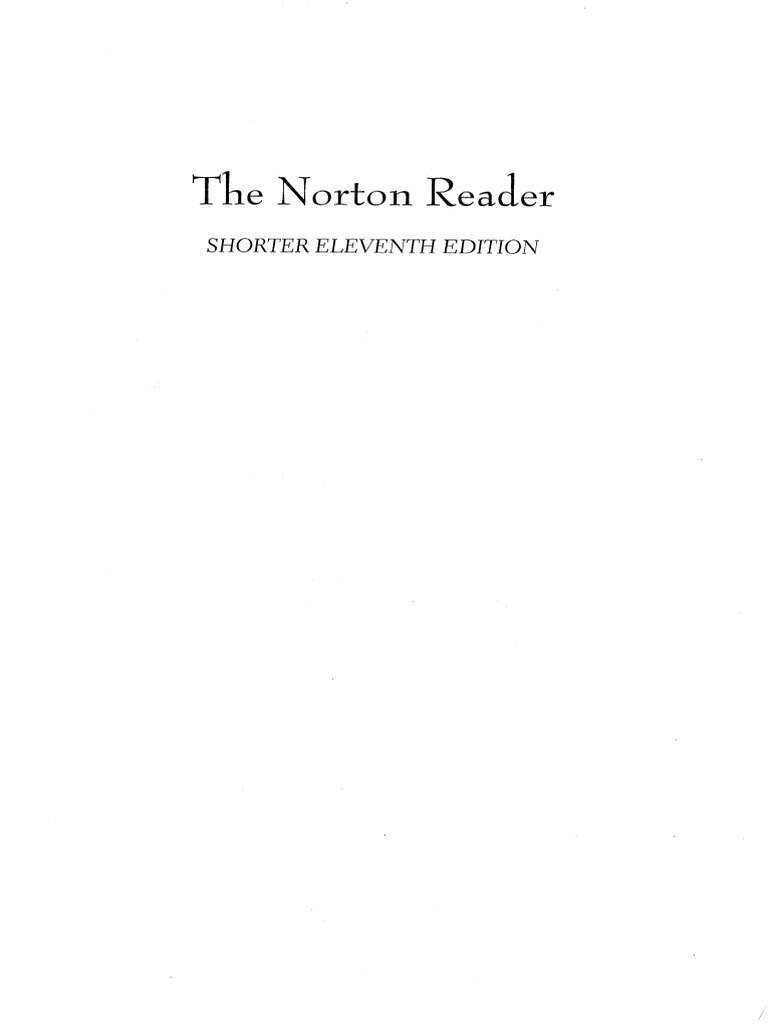 The Norton Reader