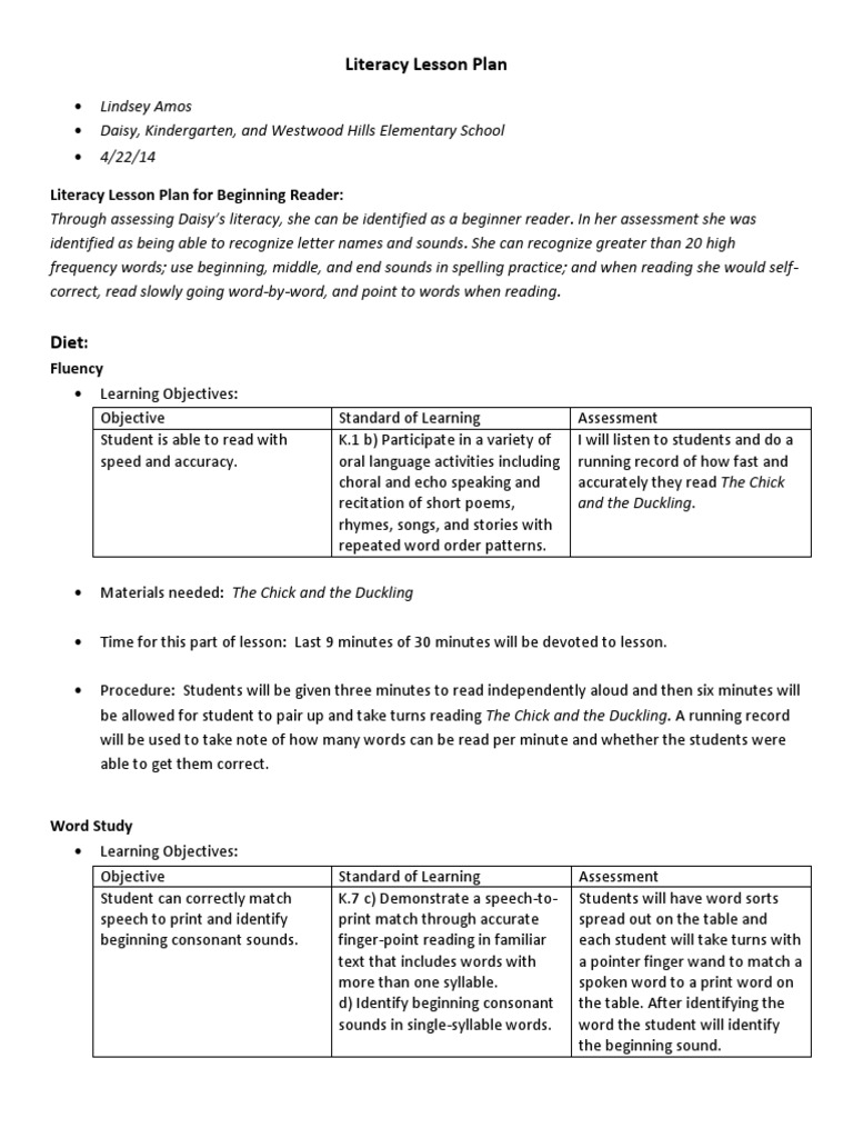 Read 366 Lit Assess Lesson Plan | PDF | Reading Comprehension | Linguistics