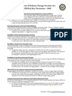 Department of Defense Energy Security Act (DODESA) Key Provisions - 2014