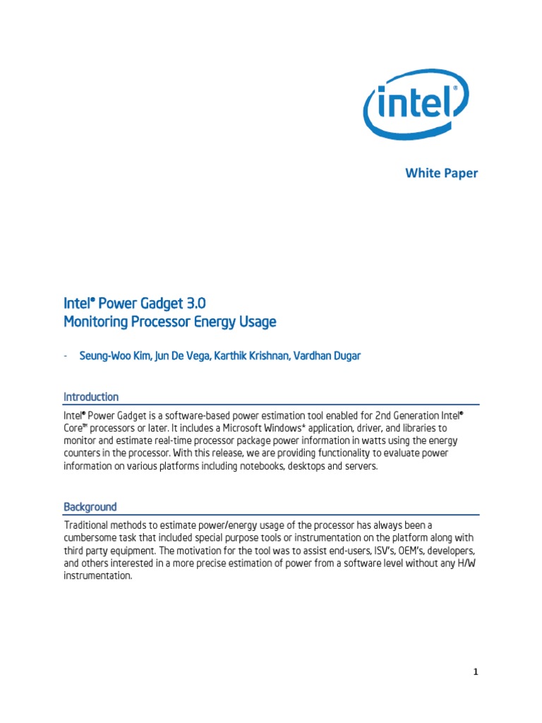 Intel Power Gadget Inteluser Guide | PDF | 64 Bit Computing | Command ...