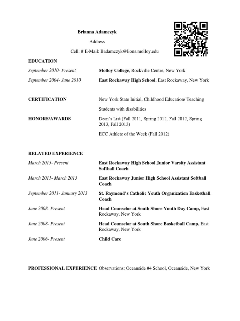 Ba Resume | PDF | Sports & Recreation